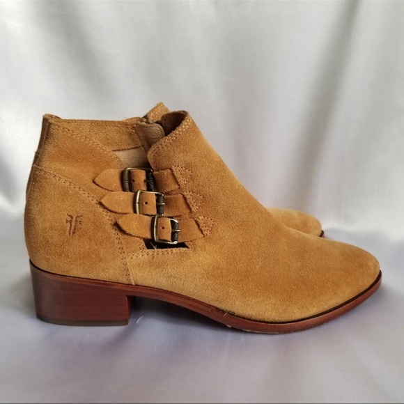 EUC Frye Womens Ray Bootie Ankle Boot Tan Suede Women’s Size 8 M - Picture 4 of 8